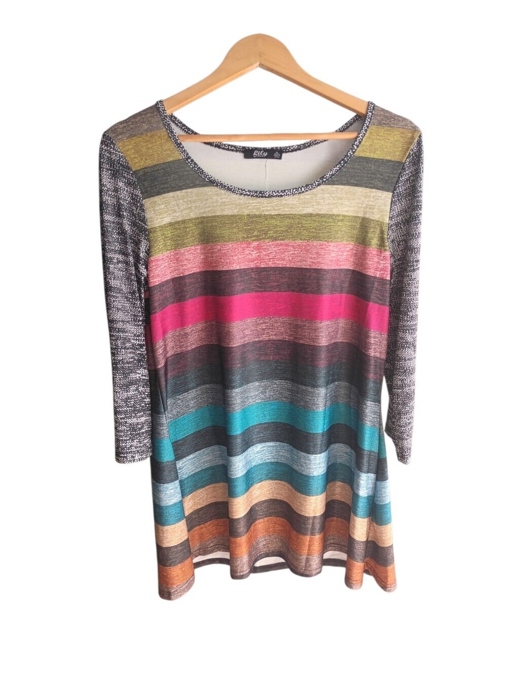 Lilly by Firmiana Colorful Striped top Size Medium
